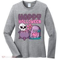 Happy Halloween Pink Cute Women's Long Sleeve Shirt thumb 0