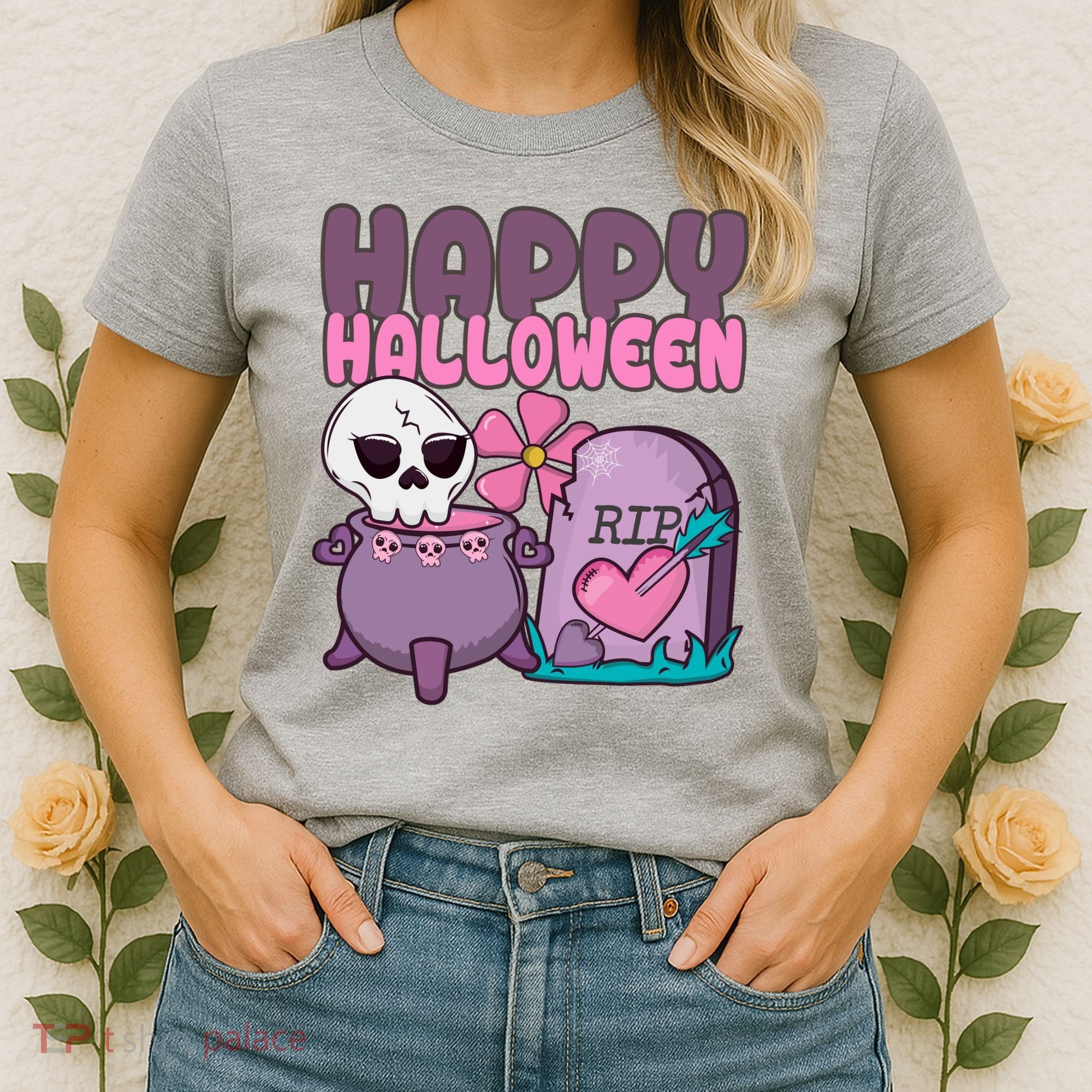 Happy Halloween Pink Cute Women's T-Shirt