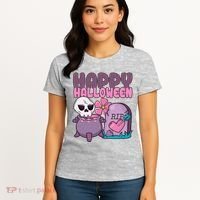 Happy Halloween Pink Cute Women's T-Shirt thumb 4