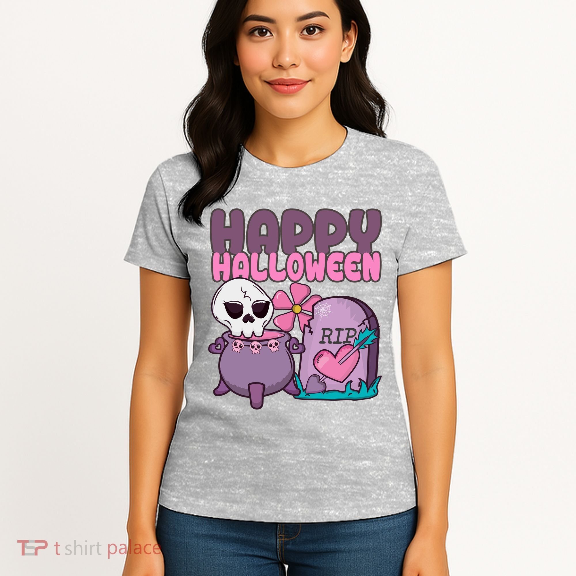Happy Halloween Pink Cute Women's T-Shirt