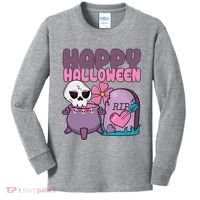 Happy Halloween Pink Cute Kids Long Sleeve Shirt thumb 0