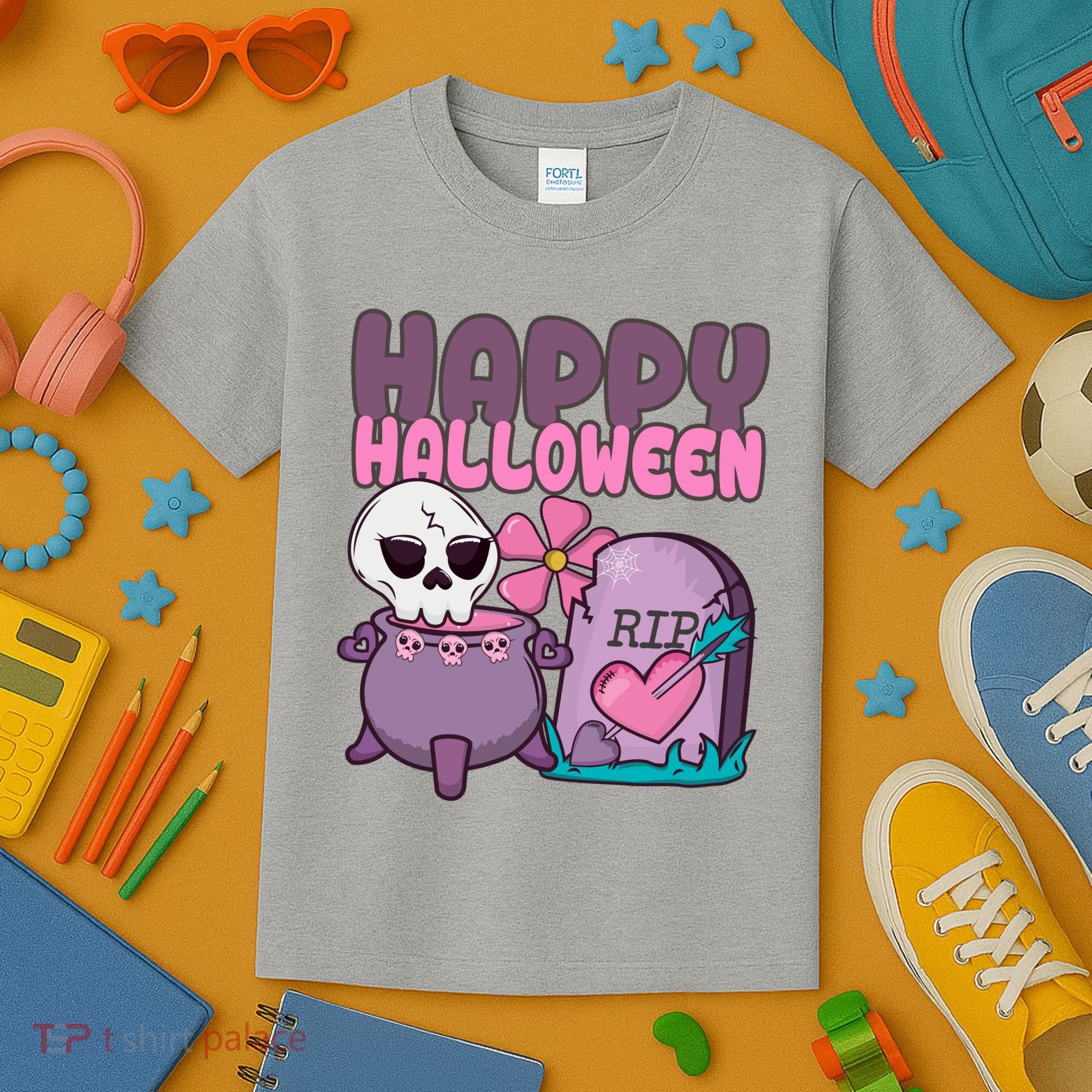 Happy Halloween Pink Cute Kids T-Shirt