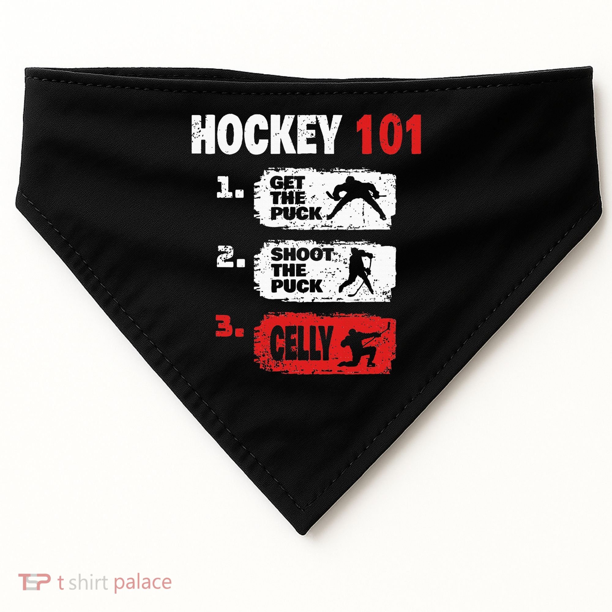 Hockey Hockey Player Funny Hockey USA-Made Doggie Bandana