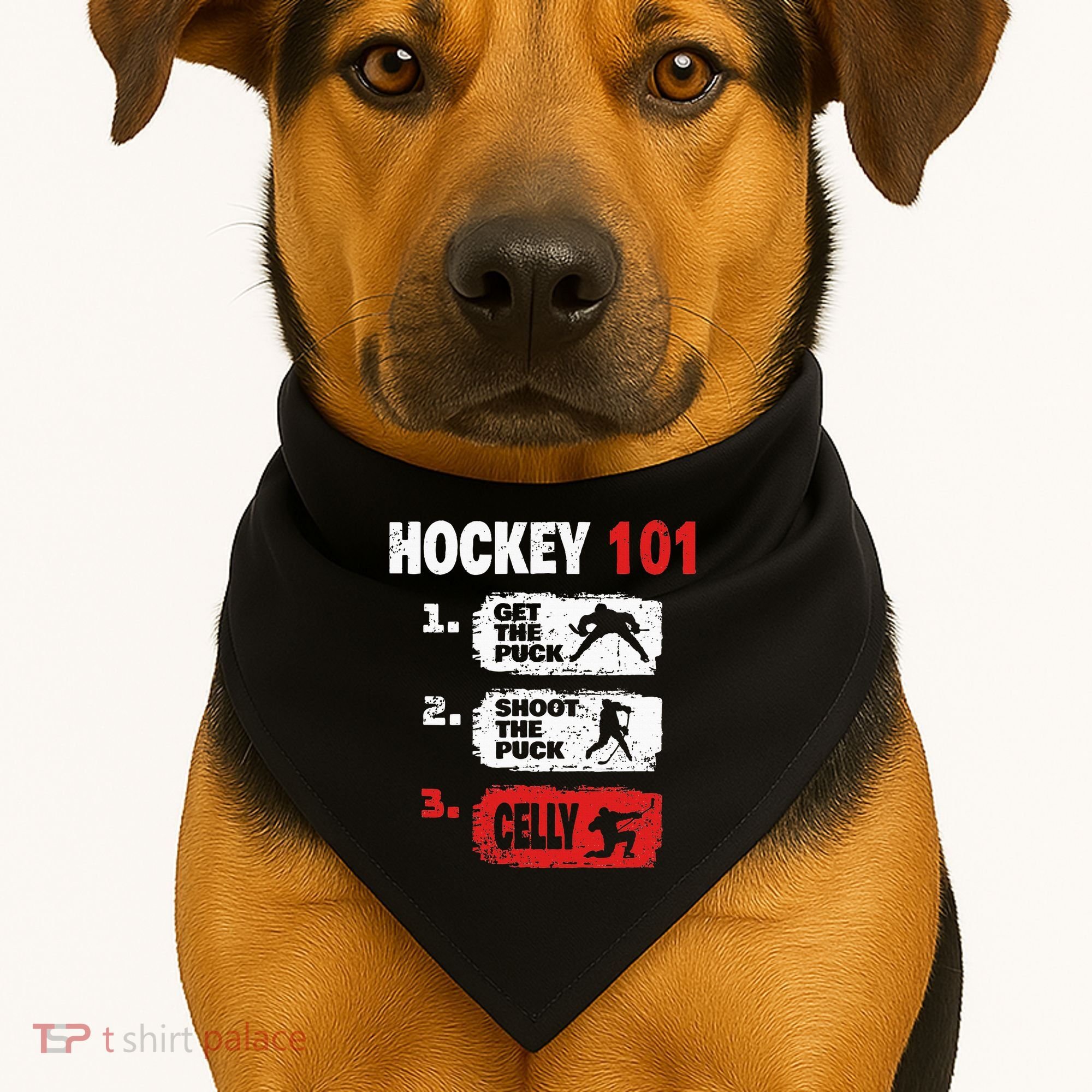 Hockey Hockey Player Funny Hockey USA-Made Doggie Bandana