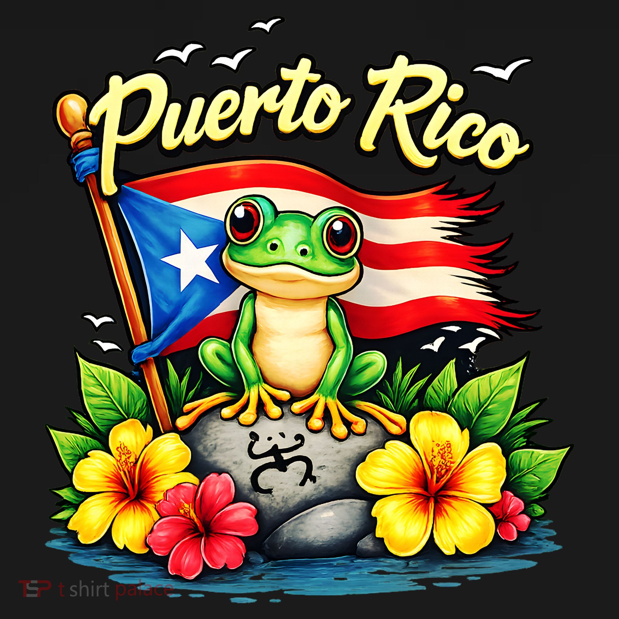 Hispanic Heritage Puerto Rico Coqui Frog T-Shirt