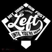 Hit Hard Run Fast Keep Turning Left Until Youre Home Baseball Toddler Hoodie thumb 2