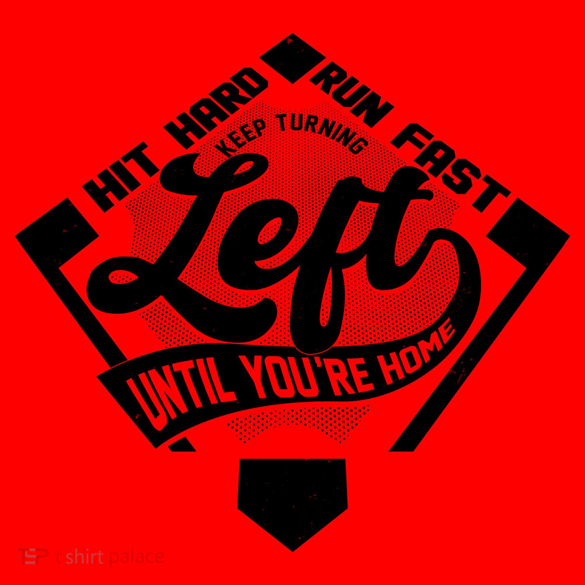 Hit Hard Run Fast Keep Turning Left Until Youre Home Baseball Santa Hat