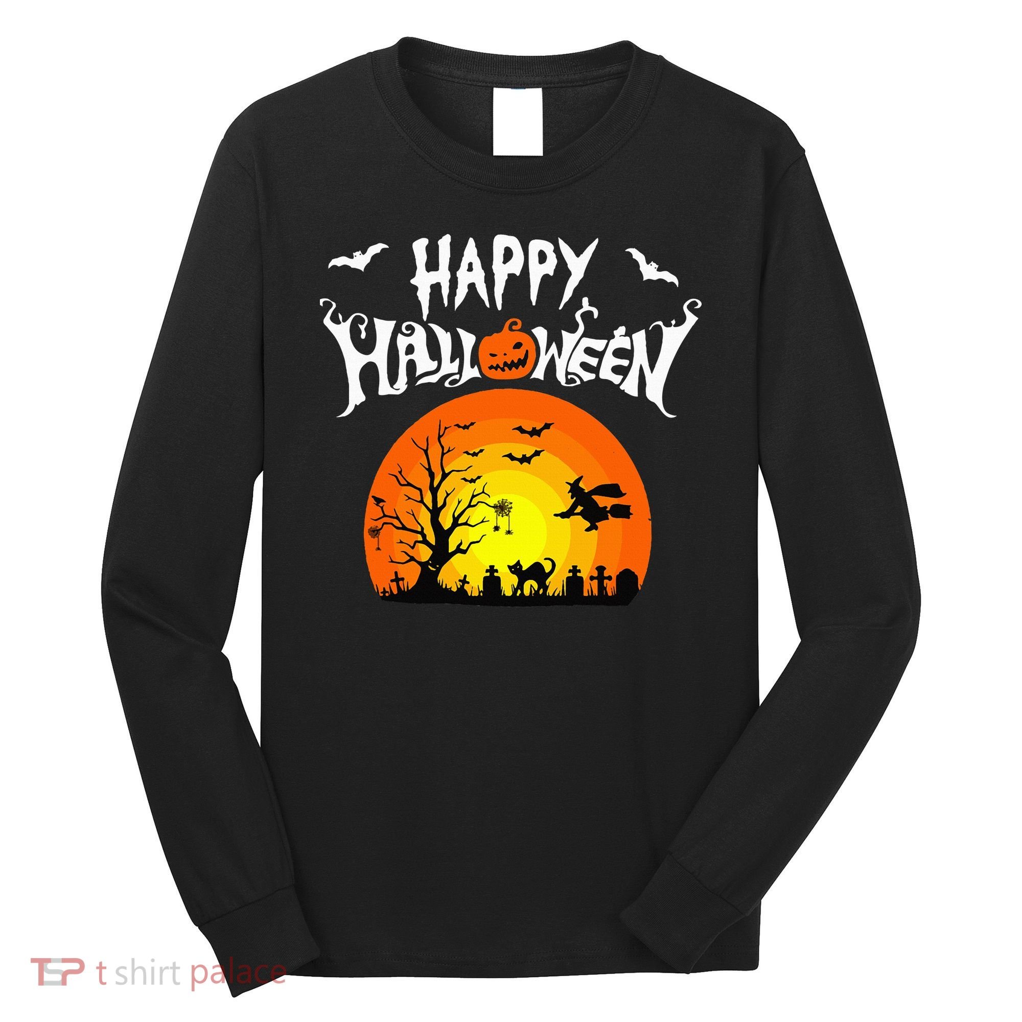 Happy Halloween Retro Long Sleeve Shirt