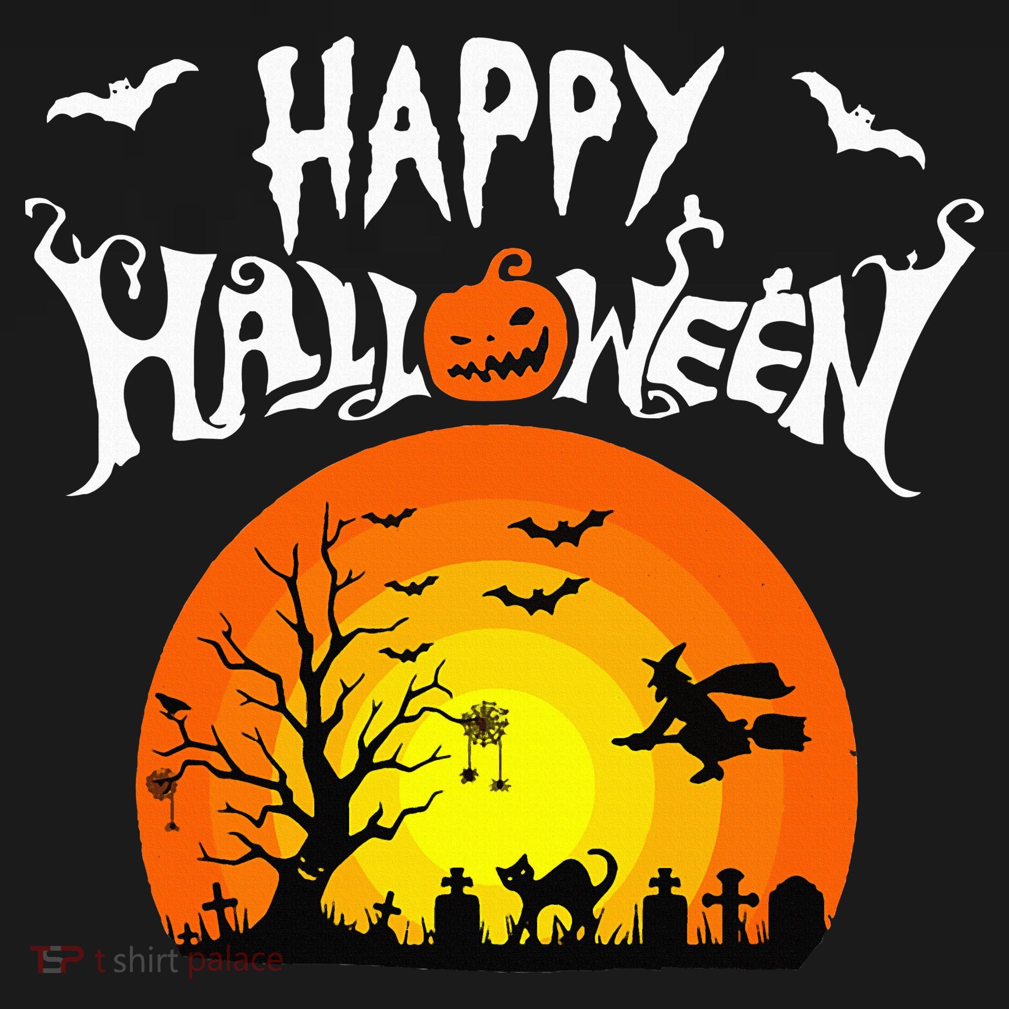 Happy Halloween Retro Polo