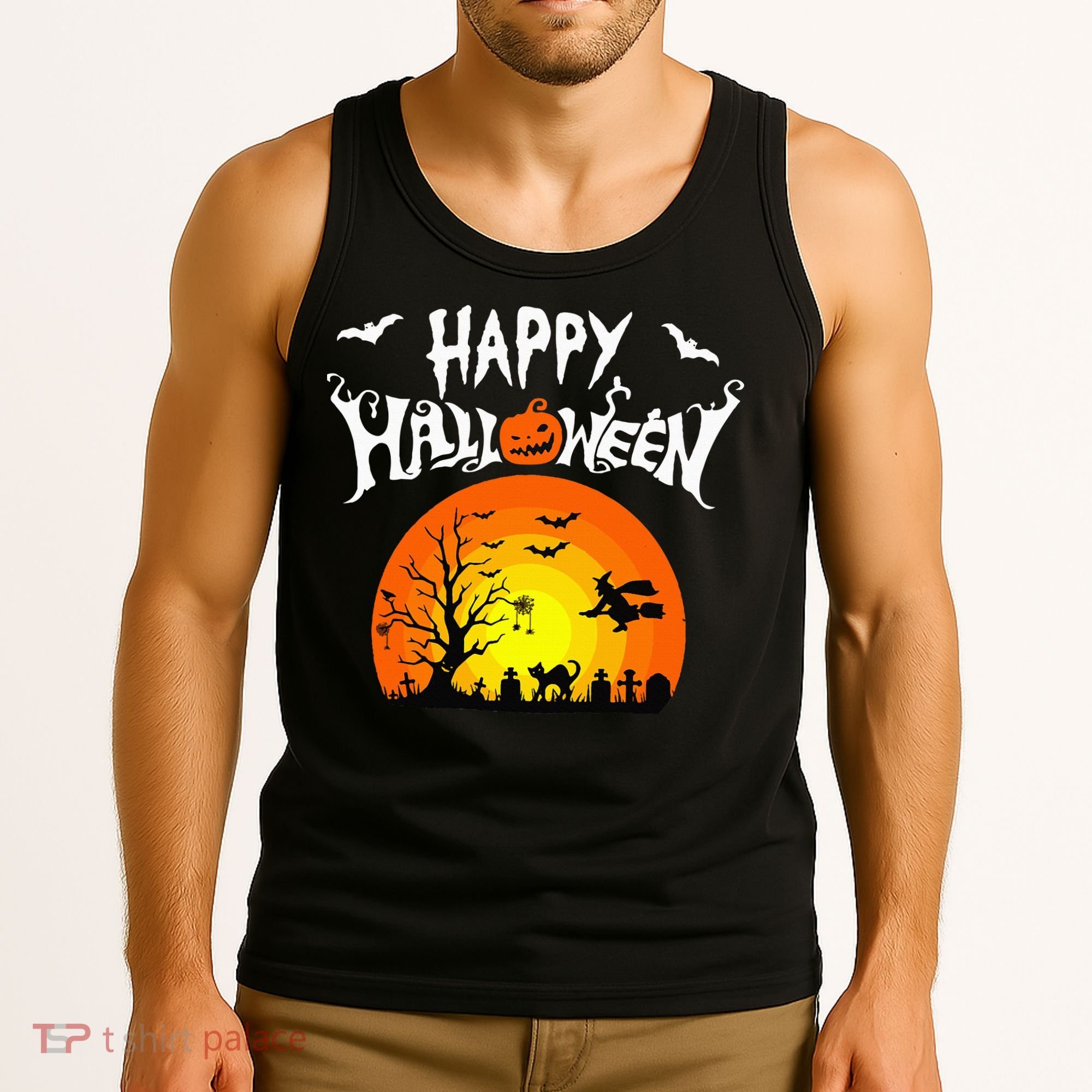 Happy Halloween Retro Tank Top