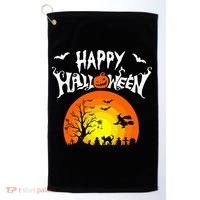 Happy Halloween Retro Golf Towel thumb 0