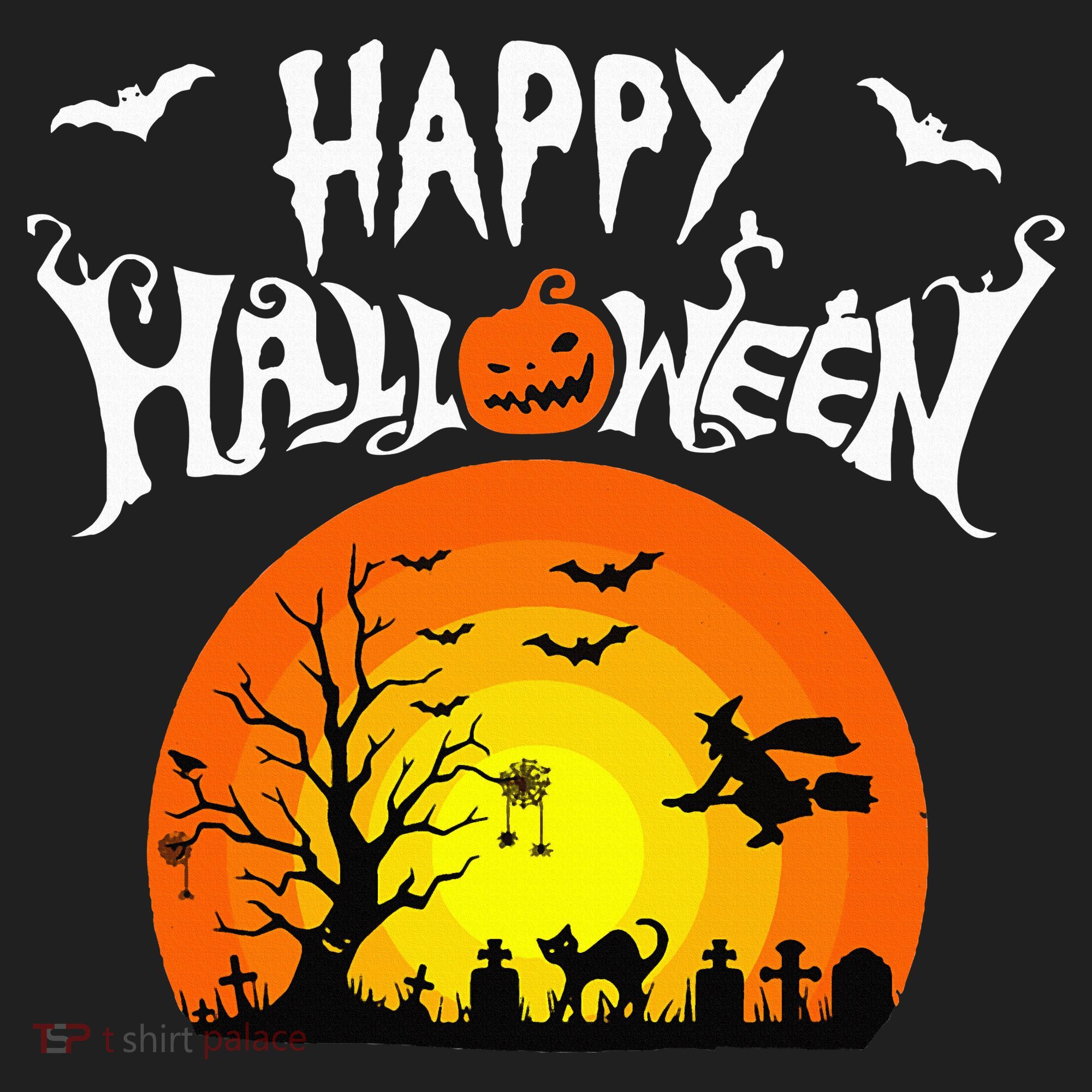 Happy Halloween Retro Golf Towel