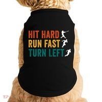 Hit Hard Run Fast Turn Left Funny Baseball Player And Fan Cool Gift Doggie Tank thumb 0