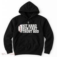 Hit Hard Run Fast Trust God Hoodie thumb 0