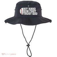 Hit Hard Run Fast Trust God Bucket Hat thumb 0
