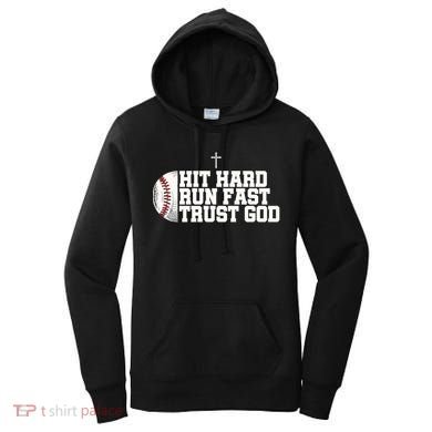 Hit Hard Run Fast Trust God Women's Hoodie