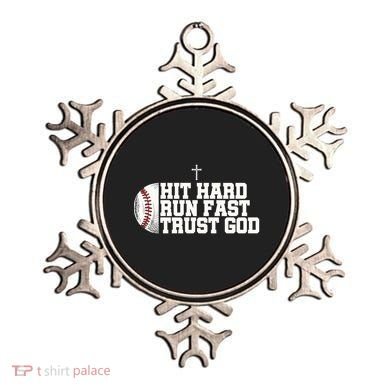 Hit Hard Run Fast Trust God Ornament