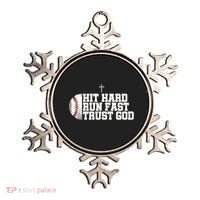 Hit Hard Run Fast Trust God Ornament thumb 0