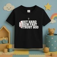 Hit Hard Run Fast Trust God Toddler T-Shirt thumb 3