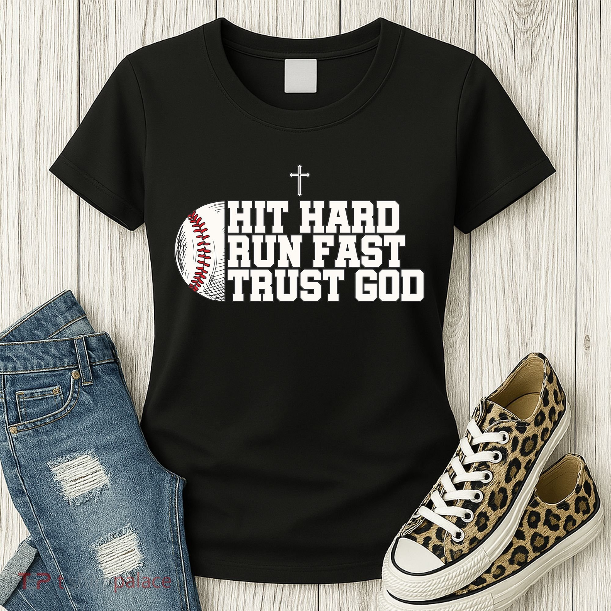 Hit Hard Run Fast Trust God Women's T-Shirt