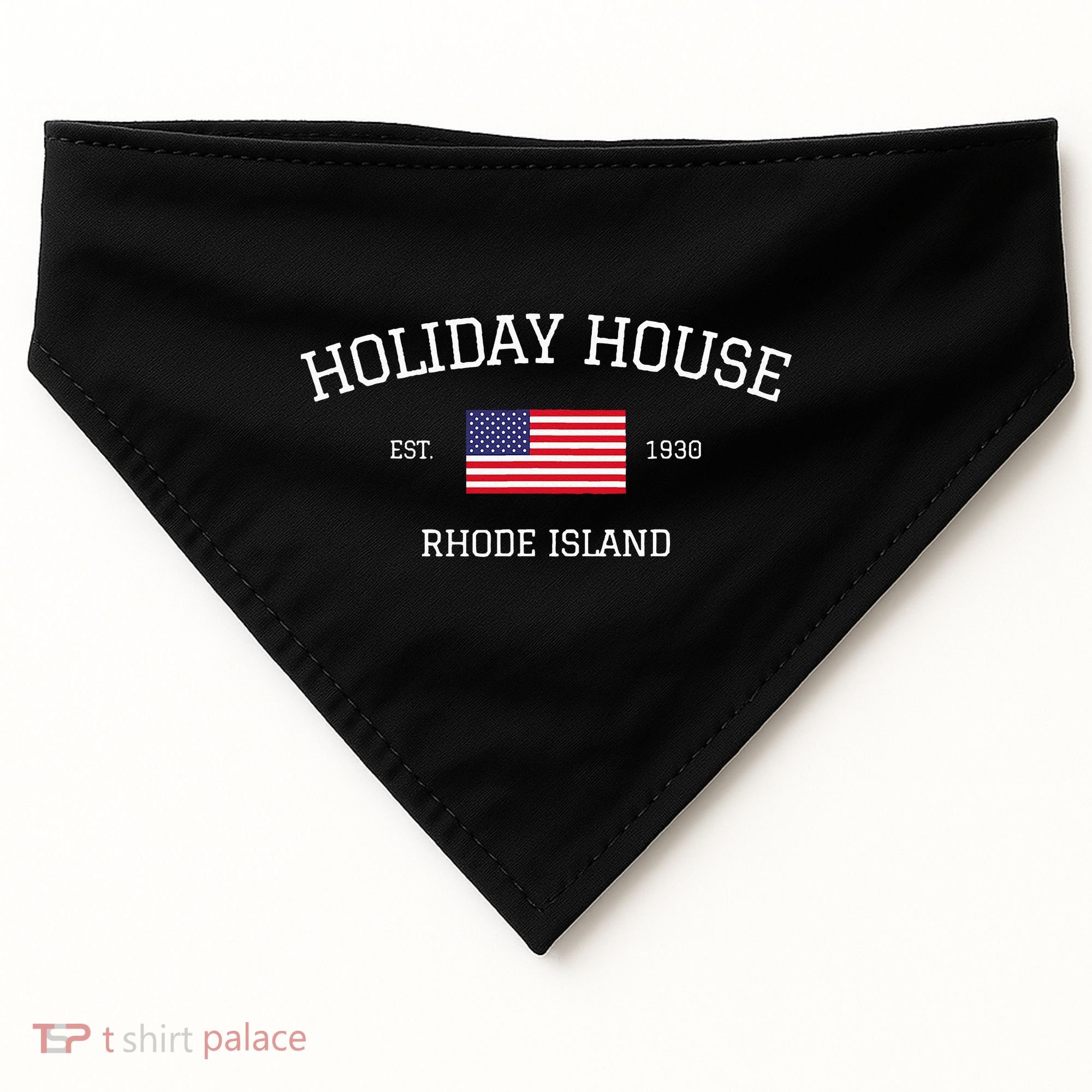Holiday House Rhode Island USA-Made Doggie Bandana