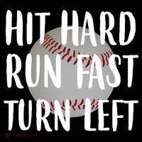 Hit Hard Run Fast Turn Left Baseball Doggie Tank thumb 4