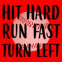 Hit Hard Run Fast Turn Left Baseball Santa Hat thumb 1