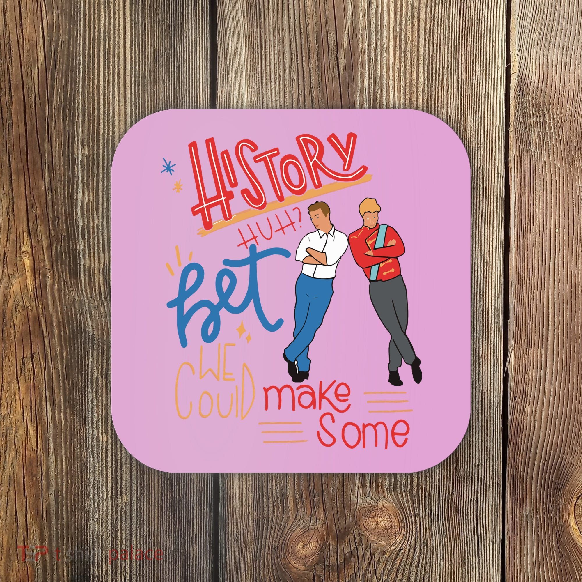 History Huh Red White And Royal Blue Coaster