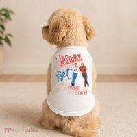 History Huh Red White And Royal Blue Doggie Tank thumb 2