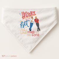 History Huh Red White And Royal Blue USA-Made Doggie Bandana thumb 0