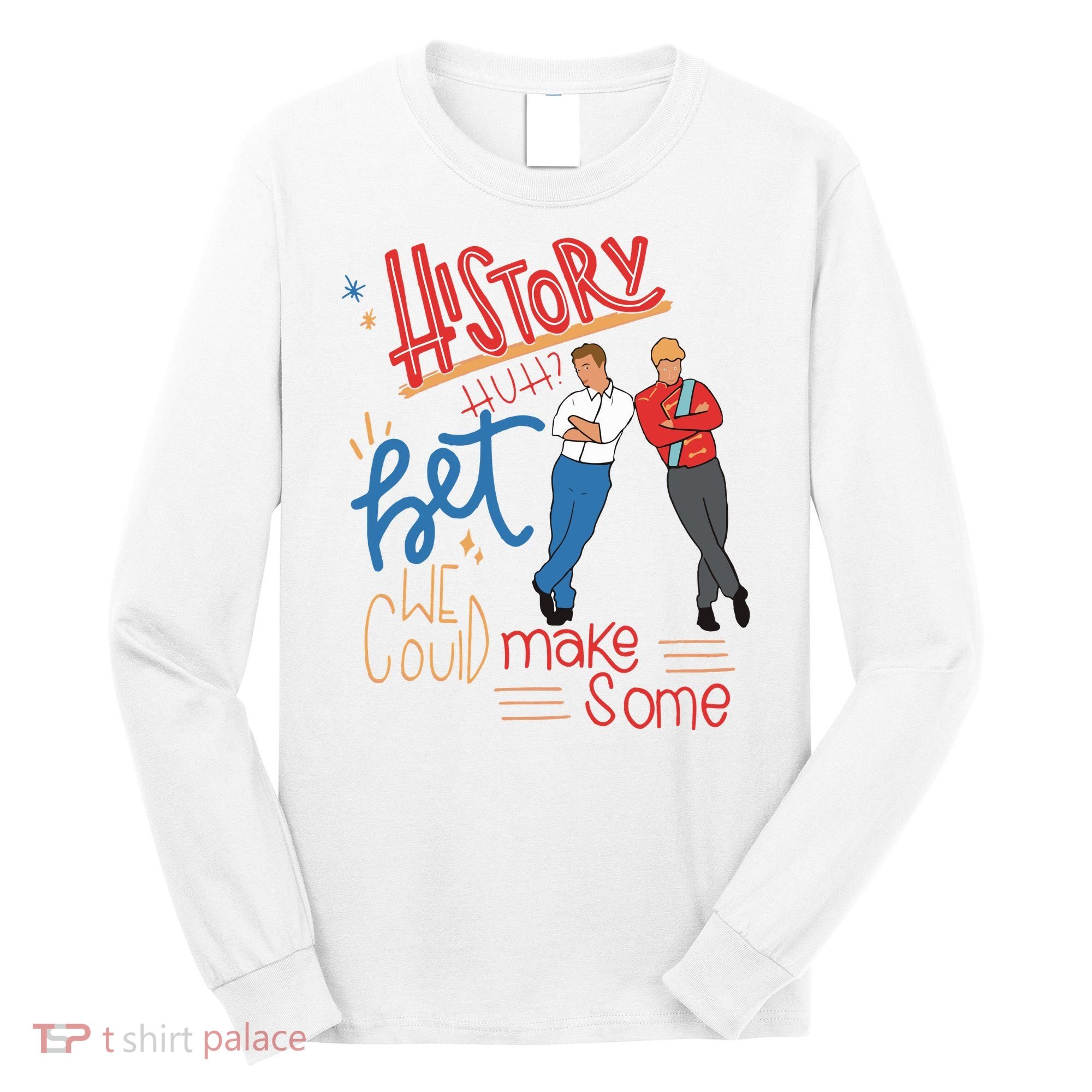 History Huh Red White And Royal Blue Long Sleeve Shirt