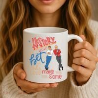 History Huh Red White And Royal Blue Coffee Mug thumb 3