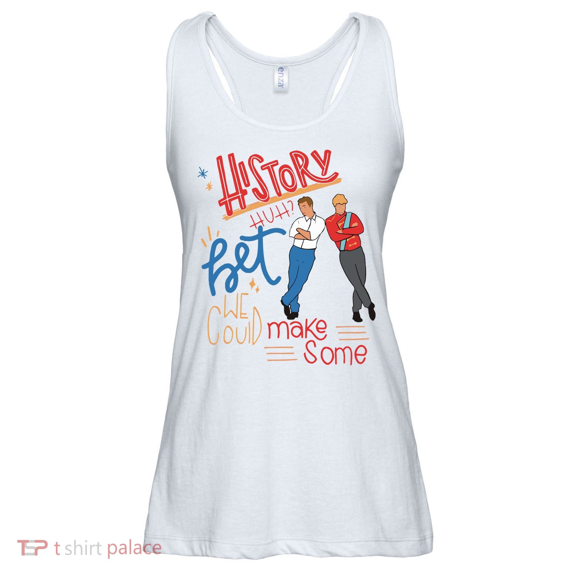 History Huh Red White And Royal Blue Ladies Essential Flowy Tank