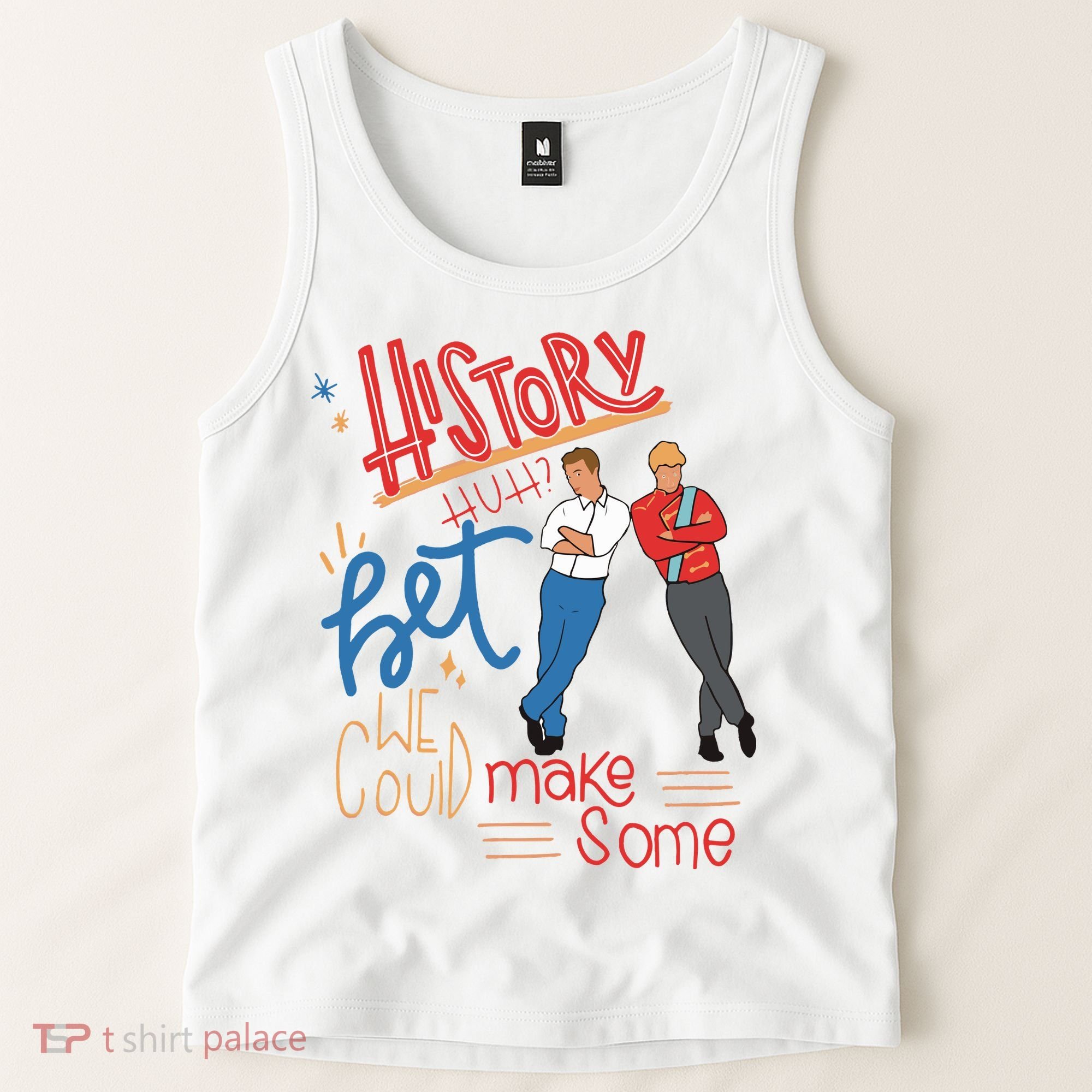 History Huh Red White And Royal Blue Tank Top