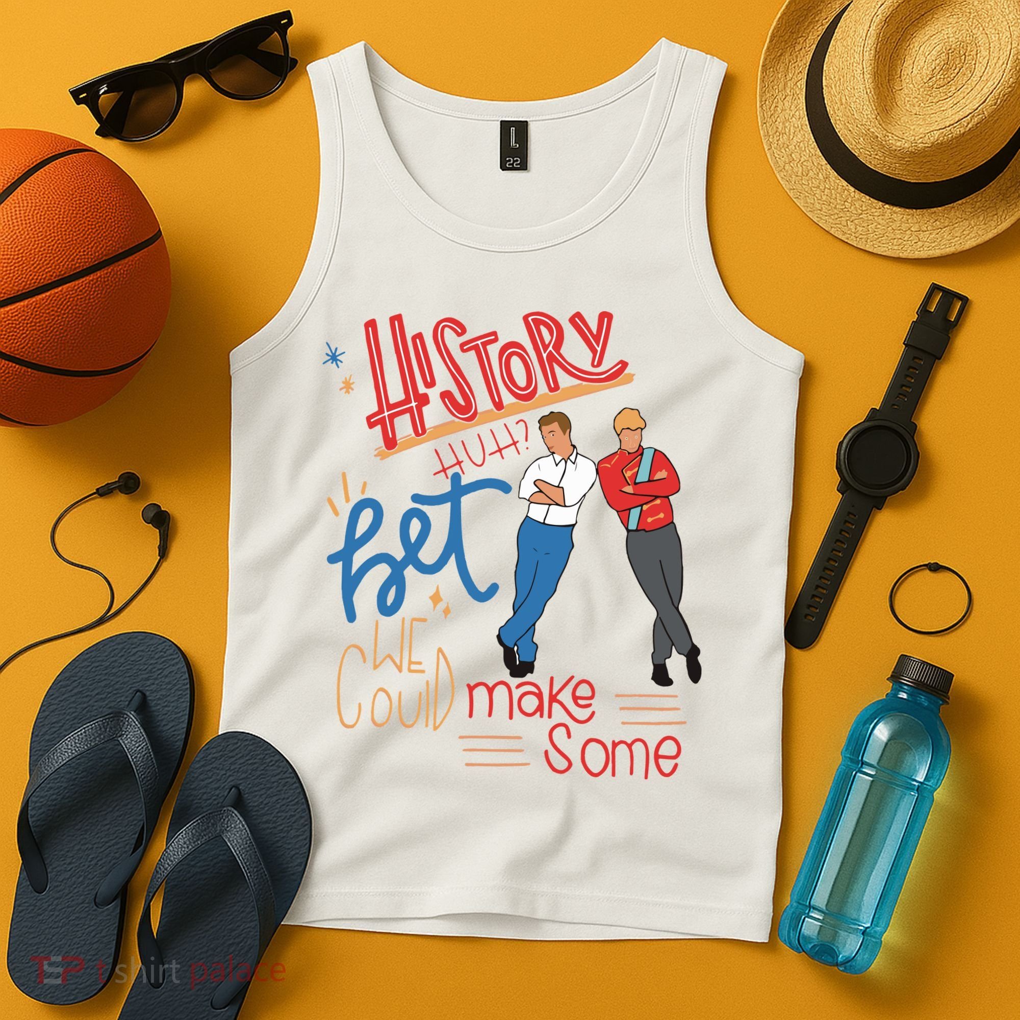 History Huh Red White And Royal Blue Tank Top