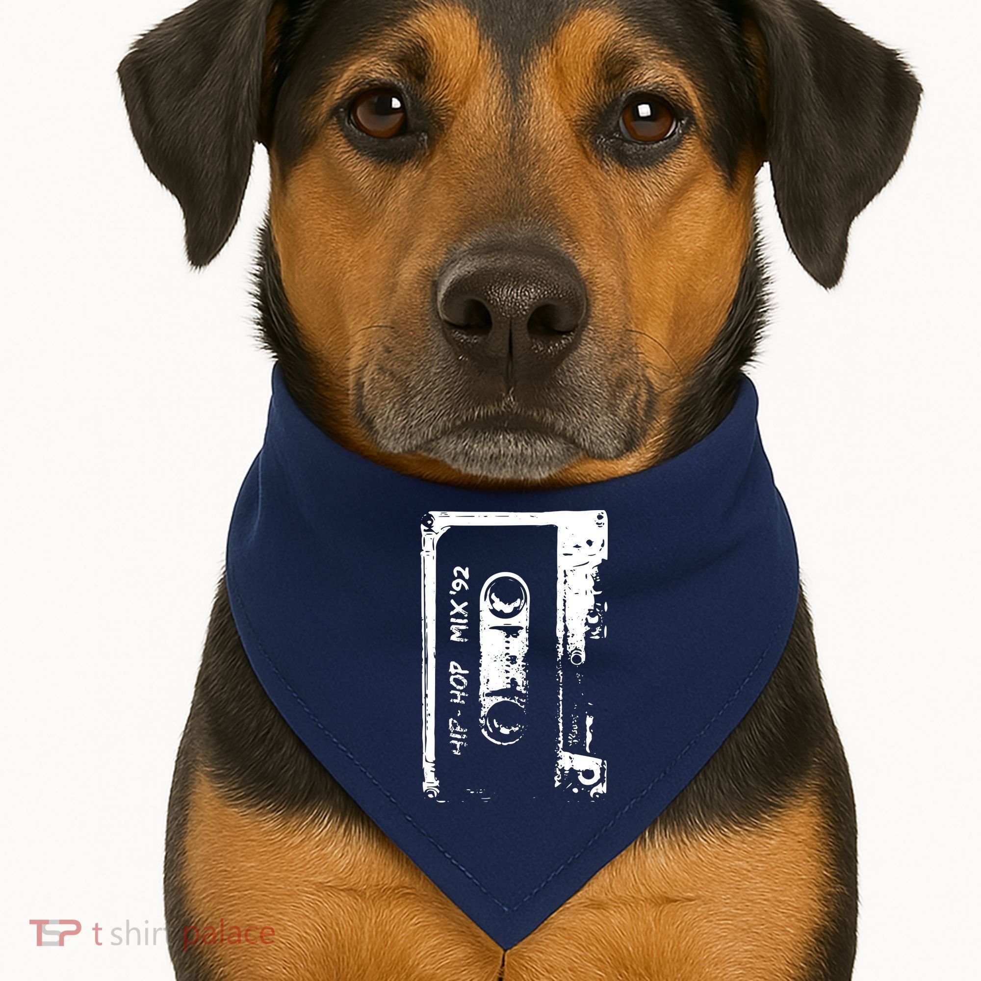 Hip Hop Rap Mixtape Cassette DJ Retro 90s USA-Made Doggie Bandana
