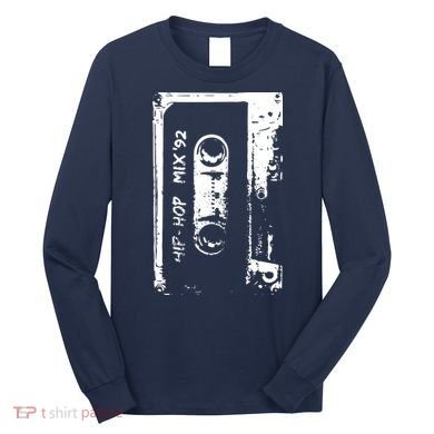 Hip Hop Rap Mixtape Cassette DJ Retro 90s Long Sleeve Shirt
