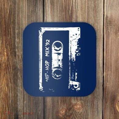 Hip Hop Rap Mixtape Cassette DJ Retro 90s Coaster