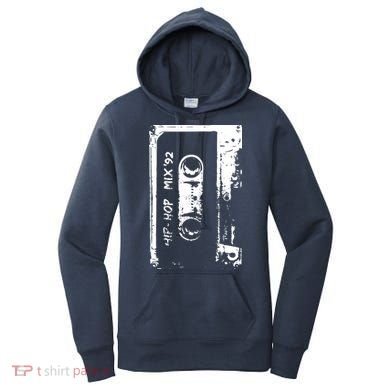 Hip Hop Rap Mixtape Cassette DJ Retro 90s Women's Hoodie