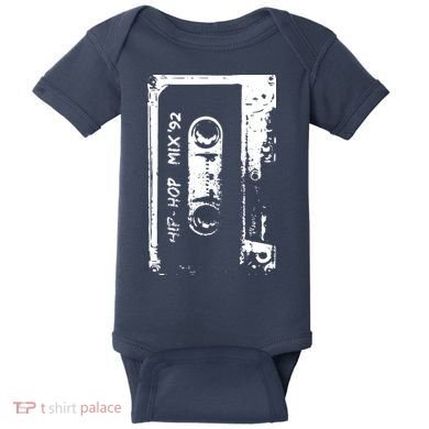 Hip Hop Rap Mixtape Cassette DJ Retro 90s Baby Bodysuit