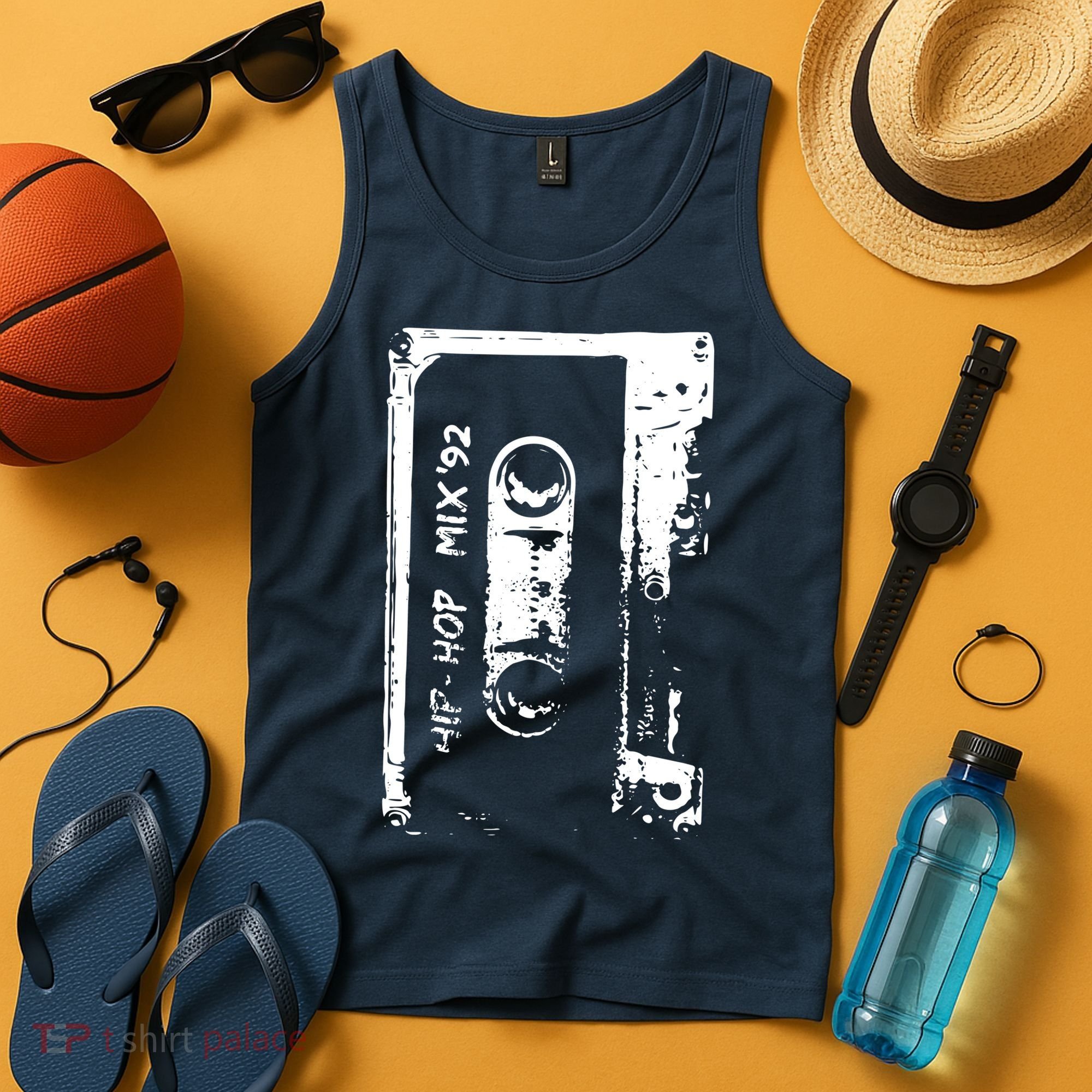 Hip Hop Rap Mixtape Cassette DJ Retro 90s Tank Top
