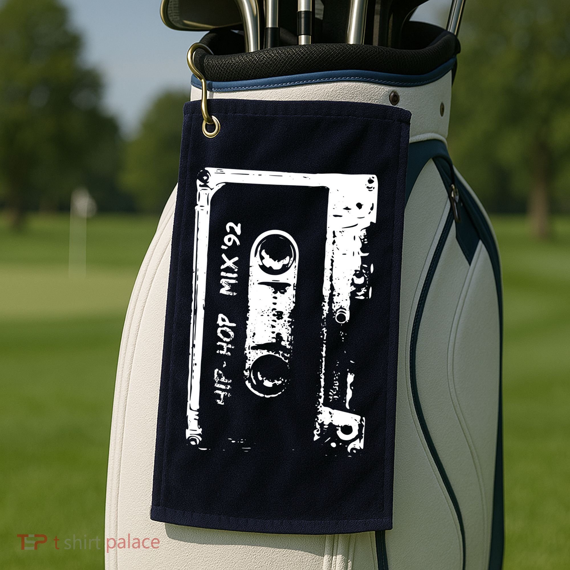 Hip Hop Rap Mixtape Cassette DJ Retro 90s Golf Towel