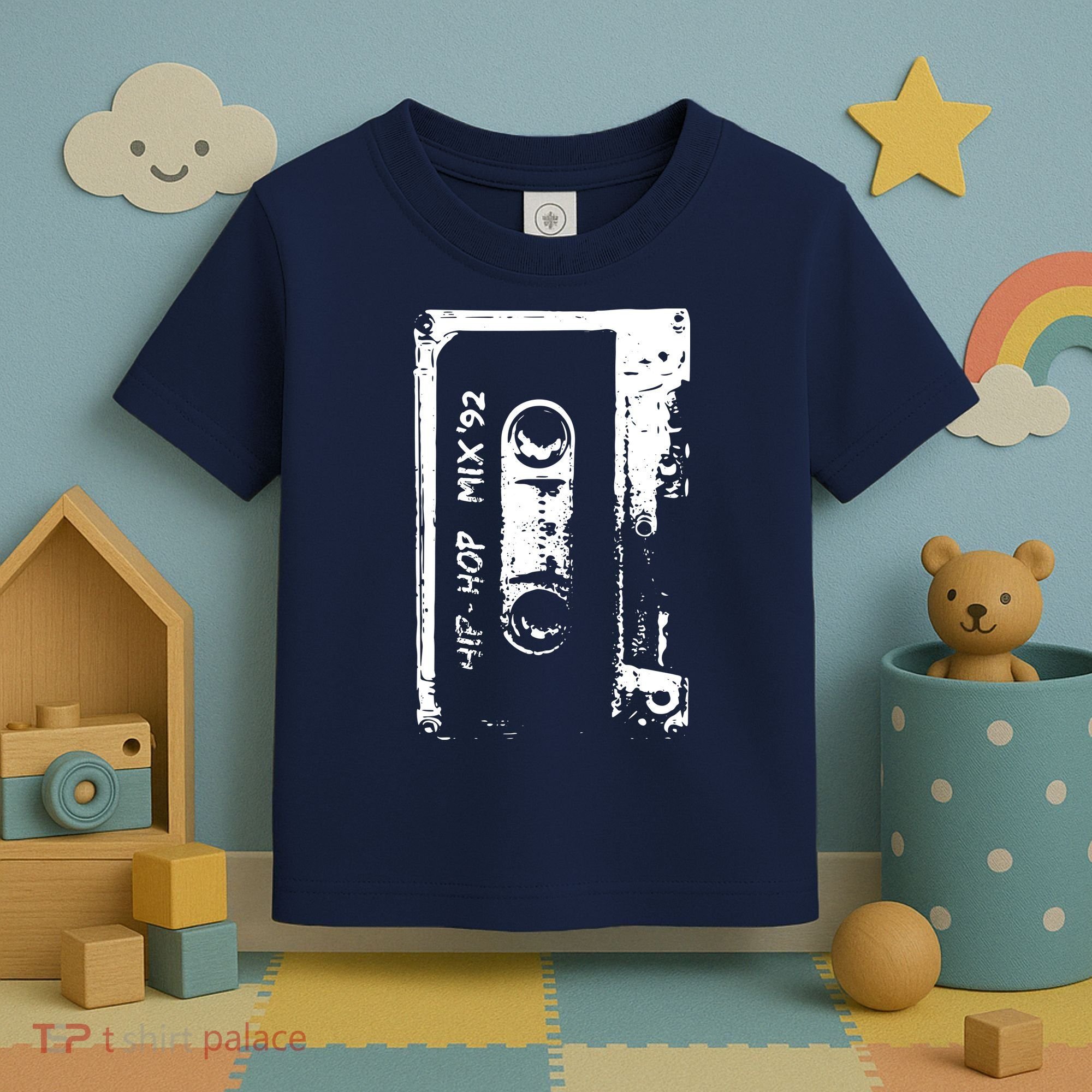 Hip Hop Rap Mixtape Cassette DJ Retro 90s Toddler T-Shirt