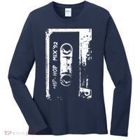 Hip Hop Rap Mixtape Cassette DJ Retro 90s Women's Long Sleeve Shirt thumb 0