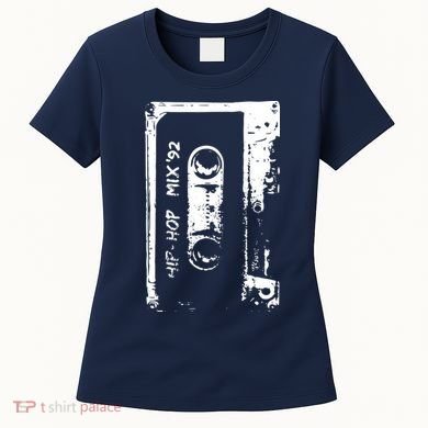 Hip Hop Rap Mixtape Cassette DJ Retro 90s Women's T-Shirt
