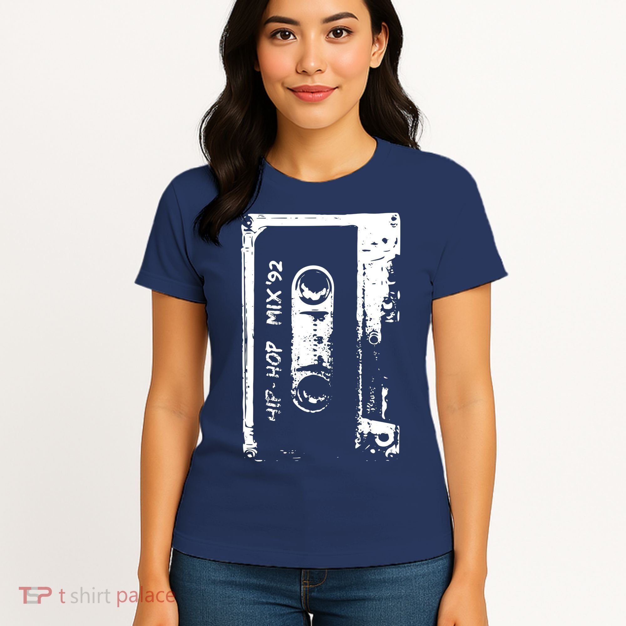 Hip Hop Rap Mixtape Cassette DJ Retro 90s Women's T-Shirt