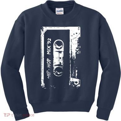 Hip Hop Rap Mixtape Cassette DJ Retro 90s Kids Sweatshirt