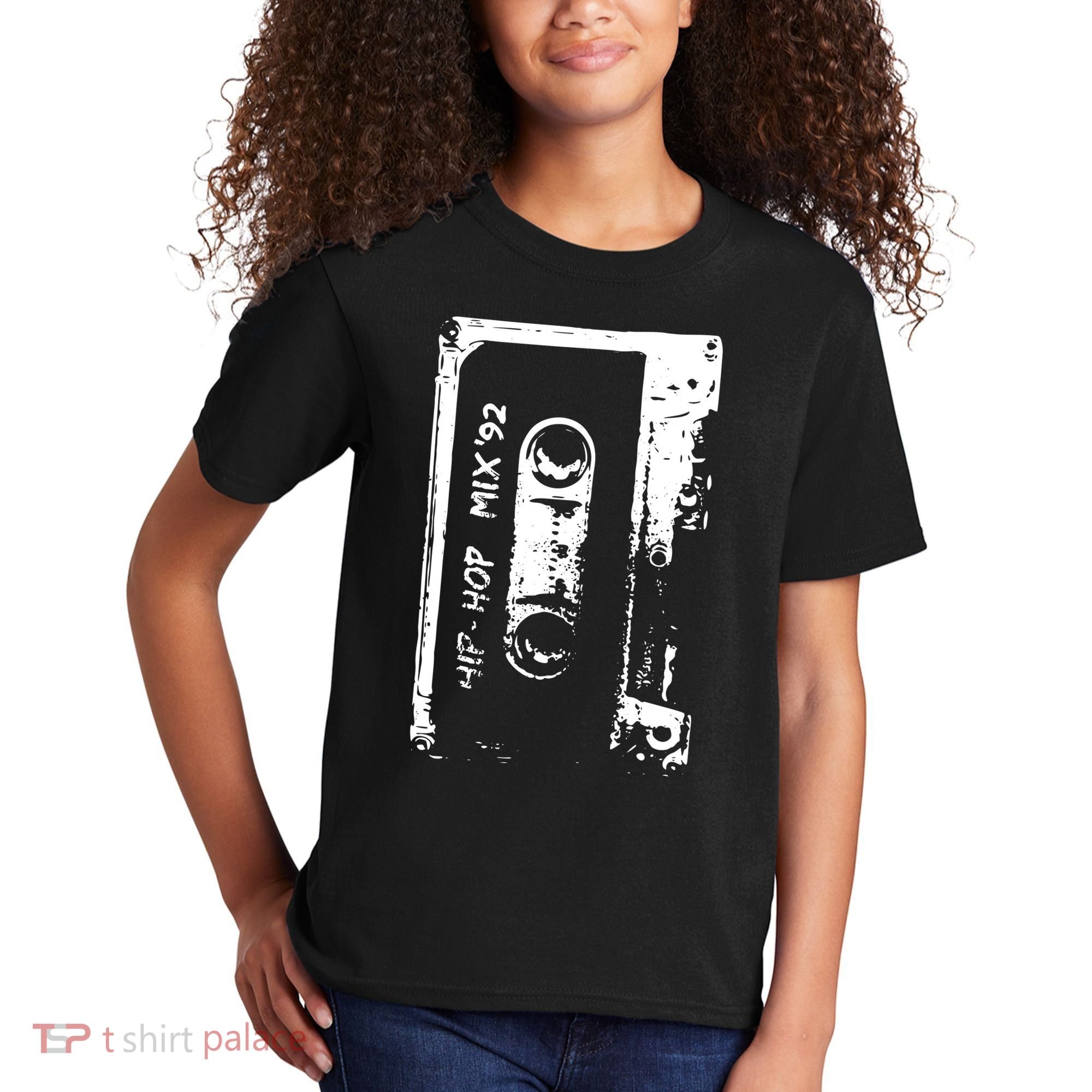 Hip Hop Rap Mixtape Cassette DJ Retro 90s Kids T-Shirt