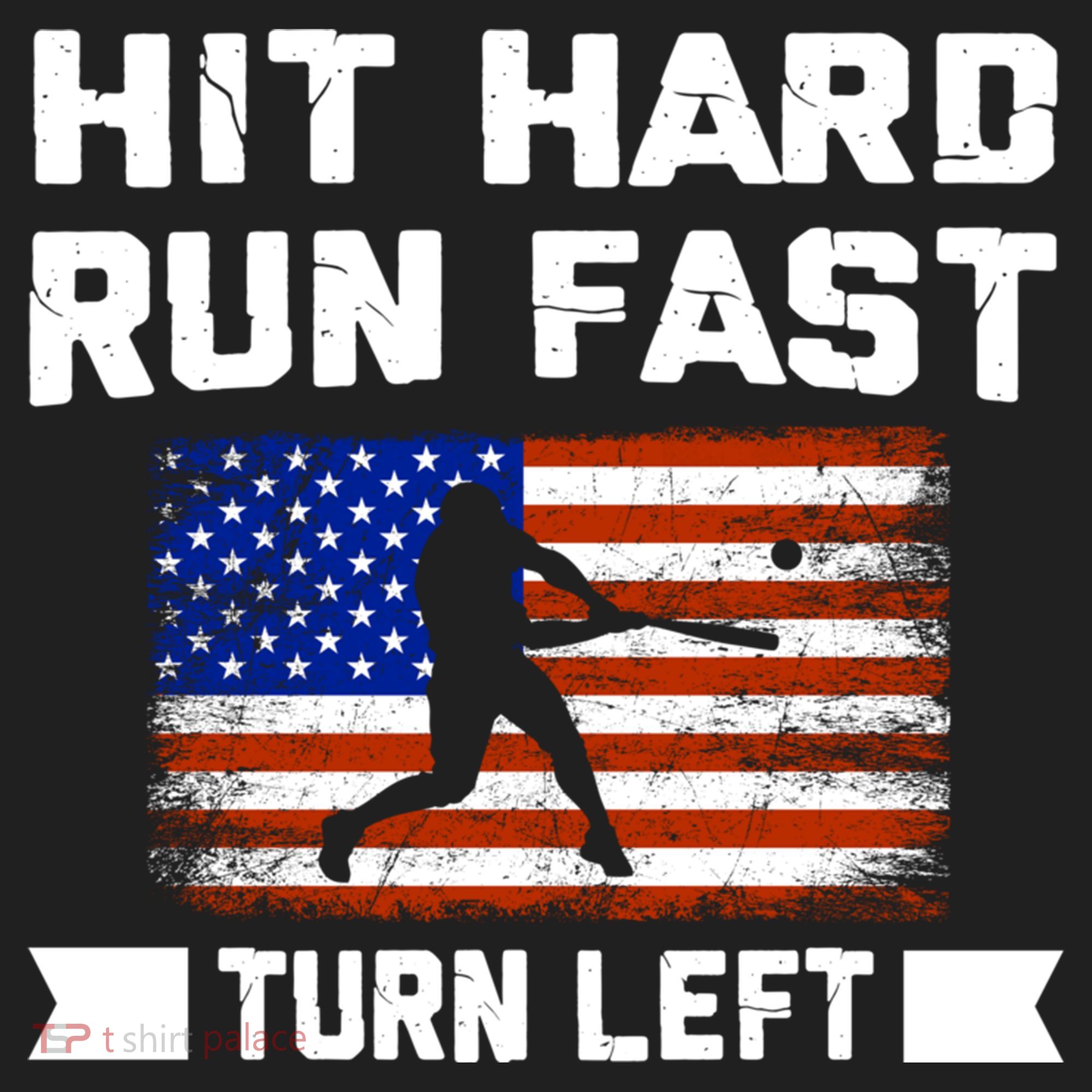 Hit Hard Run Fast Turn Left Baseball Gift Beanie