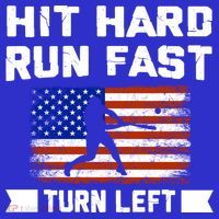 Hit Hard Run Fast Turn Left Baseball Gift Tote Bag thumb 4